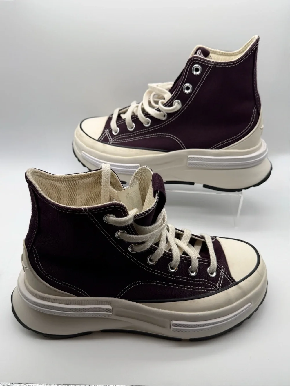 Converse Runstar Legacy CX Hi Black Cherry‎ White Egret Platform A01363C Scuffed - Picture 2 of 10